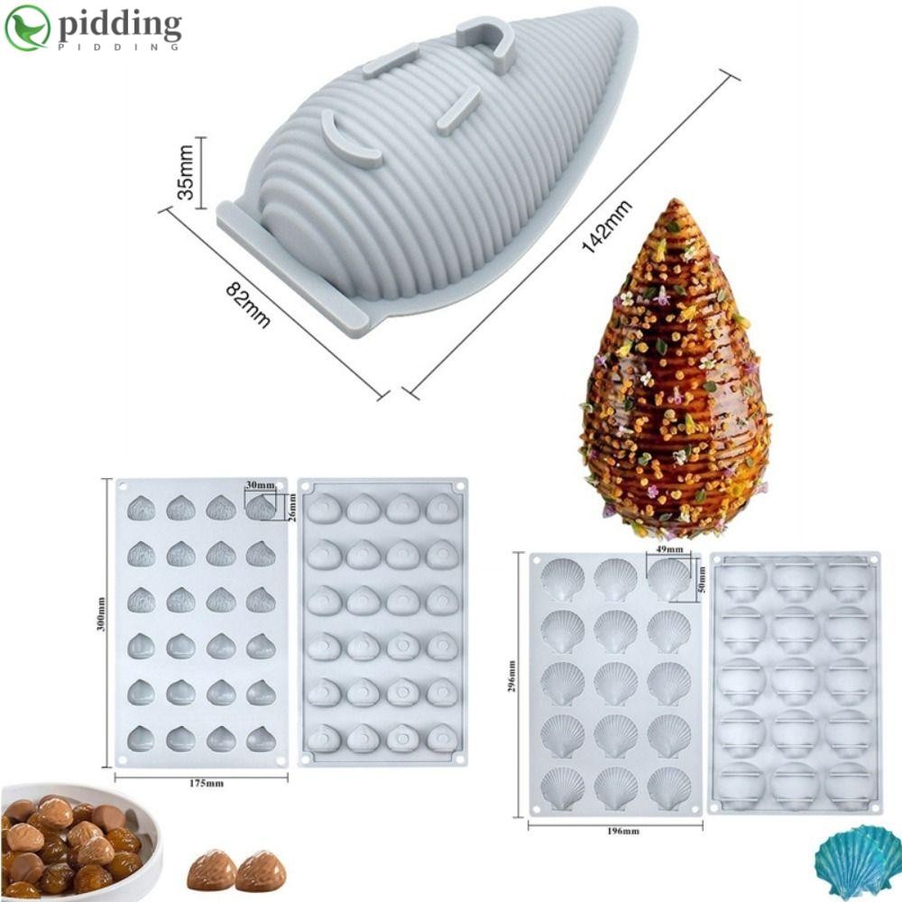PIDDING Bento เค้กแม่พิมพ์ซิลิโคน, ยิปซั่มทําขนมทําช็อคโกแลตมูส Mould, วัสดุซิลิโคนพุดดิ้งแม่พิมพ์สบู่เทียนขี้ผึ้ง Mould