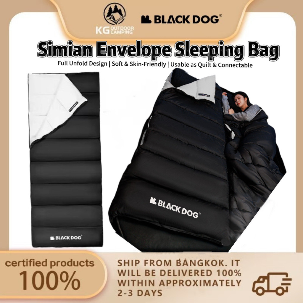 Blackdog ถุงนอน Blackdog Outdoor สำหรับฤดูหนาว ทนทานต่ออากาศหนาว เหมาะสำหรับการแคมป์ปิ้ง