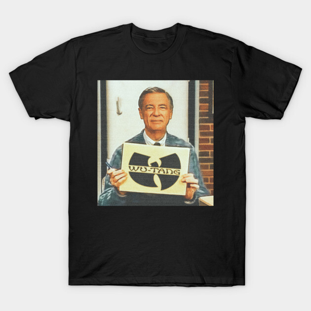 เสื้อยืด Vintage Mr. Rogers - Dj Turntables hip hop Wu tang clan T-Shirt แท้ Cotton 100% น่ารัก
