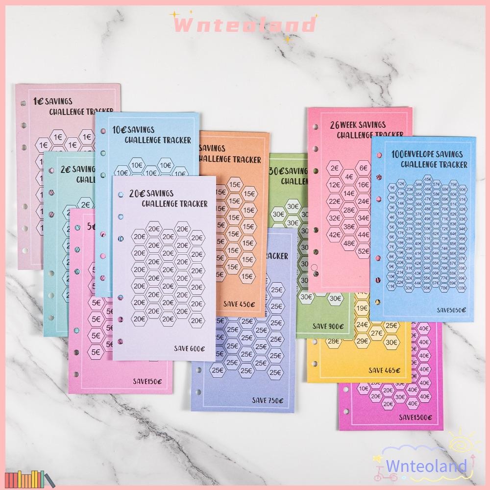 WNTEOLAND 48 ชิ้นซองเงินสด, 52 สัปดาห์ประหยัดท้าทาย 30 วันประหยัดค่าใช้จ่ายการ์ด, A6 100 ซอง USD Eav