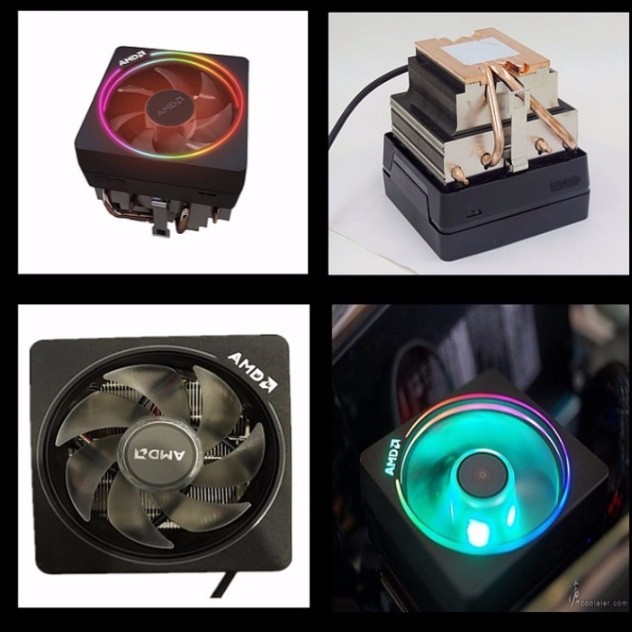 AMD Ghost Prism Fan R7 2700X 3700X R9 3900X AMD หม้อน้ําเดิม CPU หลอดทองแดง