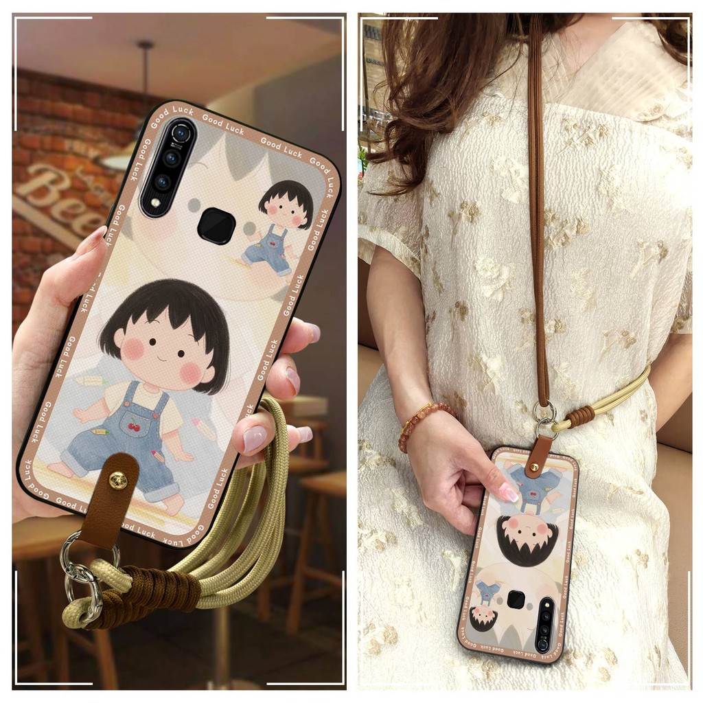 ทนทานเคสโทรศัพท์แนวทแยงสําหรับVIVO Z5X/V1911A/V1919A/Z1 Pro Graffiti TPU Anti-KNOCKสร้อยคอกันน้ําCro