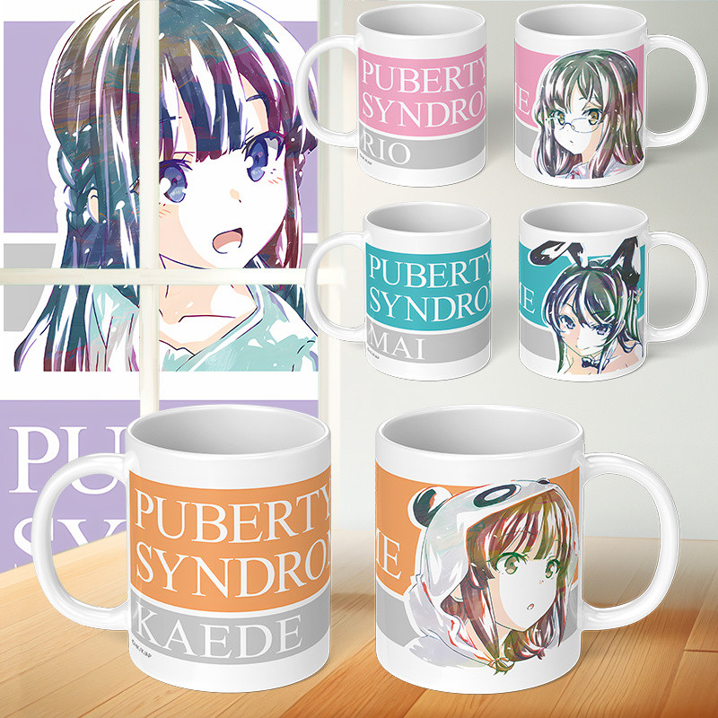 Youth Pig Head แก้ววัยรุ่น Mai Sakurajima Asagawa Kaede Aobuta‌ถ้วยเซรามิก