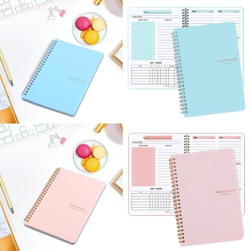 LOUTING 52 Week Journal Notebook Undated Weekly Planner Coil-binding Weekly Planner