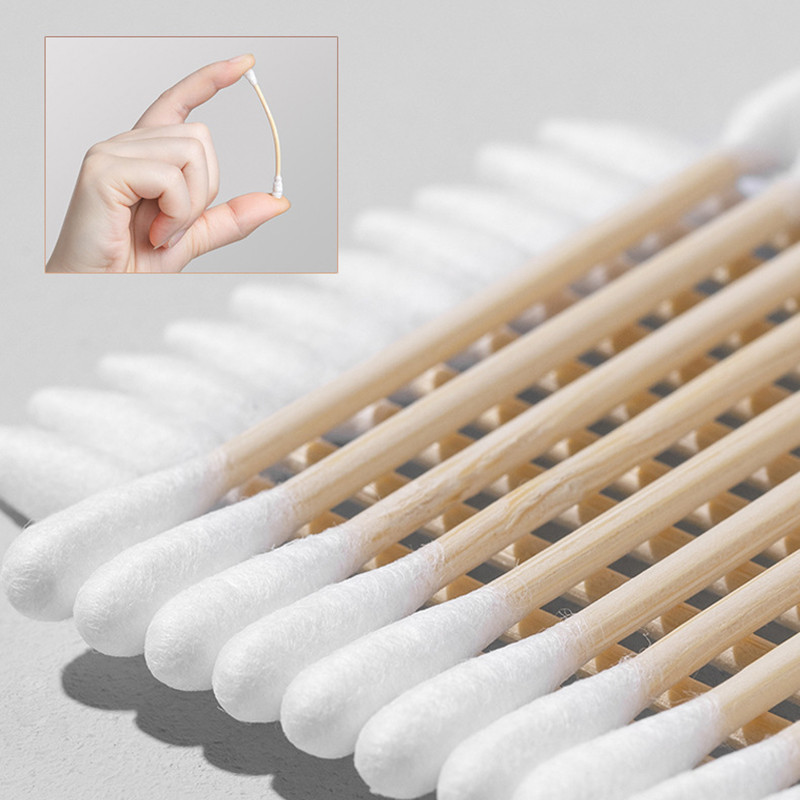 สินค้าสากลราคาถูก 7K Item Ear-digging Cotton Swabs 100 ชิ้น Medical Wiper หู Wiper ไม้สําลี Double-e