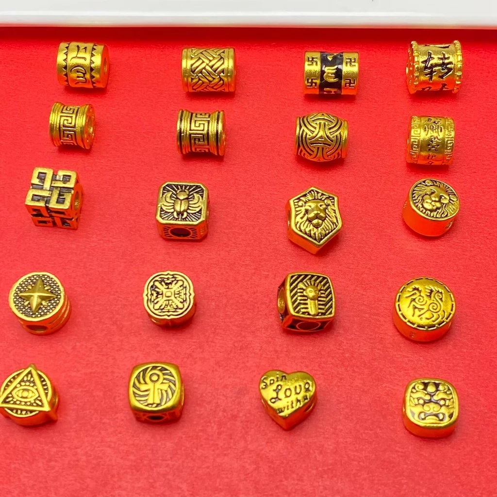 Tattoo Square Bead Love Barrel Bead DIY Jewelry Accessories