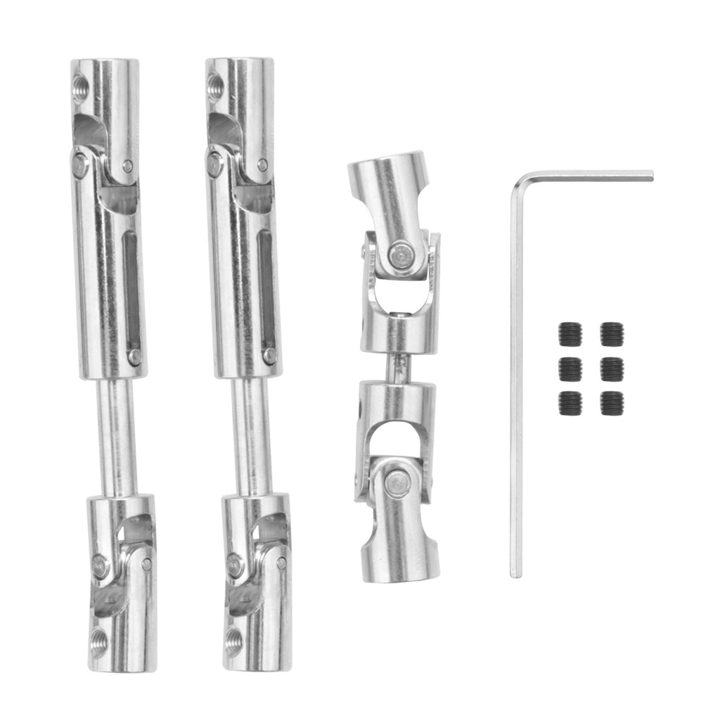 3 ชิ้นโลหะไดรฟ์เพลา Driveshaft CVD สําหรับ WPL B16 B36 JJRC Q60 Q63 Q64 Faye FY004 MN-77 6WD 6X6 RC 