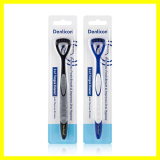 Denticon Tongue Cleaner 2in1 Random 1 Color เดนติคอน ที่ทำความสะอาดลิ้นสำหรับผู้ใหญ่ 2in1.
