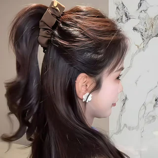 หางม้าสูงพร้อมกิ๊ปติดผมแบบหูกล้วย สำหรับผู้หญิง