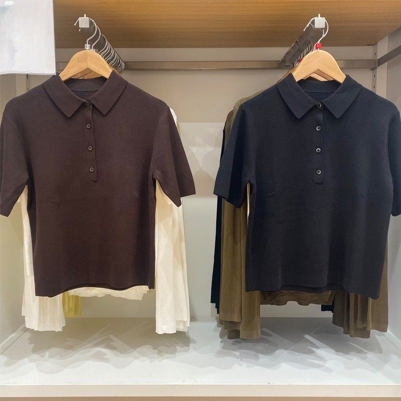เสื้อยืดปอลโอน้ำหนักเบามิกซ์โมเดลคอตตอน สำหรับฤดูร้อน แขนสั้น