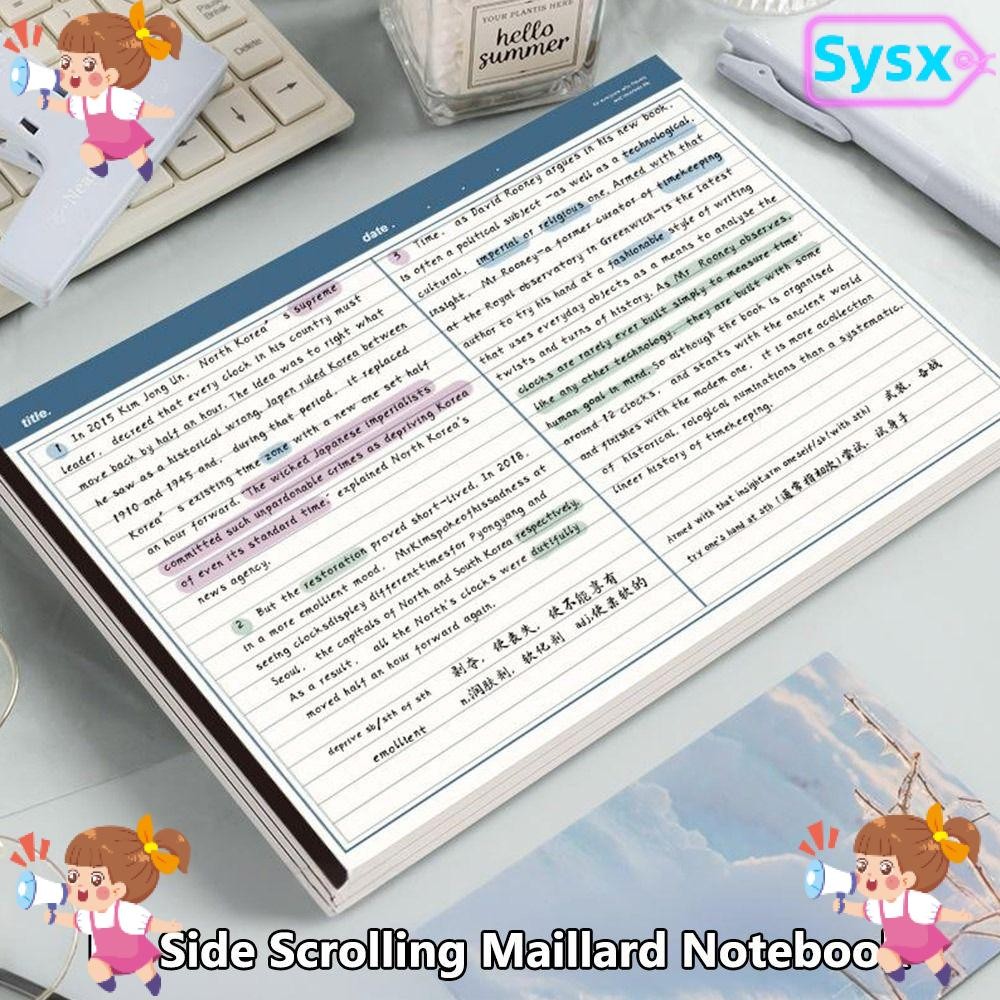 SYSX 20Sheepts/Book Notepad, B5 สมุดโน๊ต B5 แบบฉีกได้, สํานักงานโรงเรียนกระดาษแนวนอนเป็นมิตรกับสิ่งแ