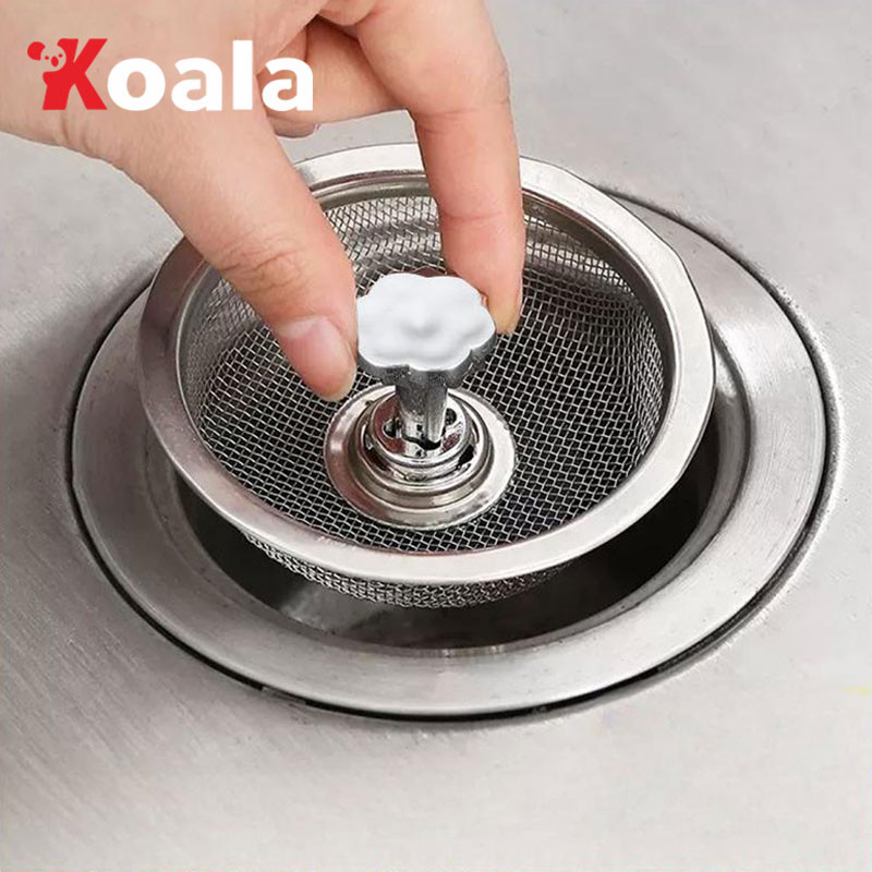KOALA สแตนเลส อ่างล้างจานกรองสุทธิสําหรับล้างจานและซักรีดป้องกันการอุดตันการรั่วไหลการกําจัดขยะ