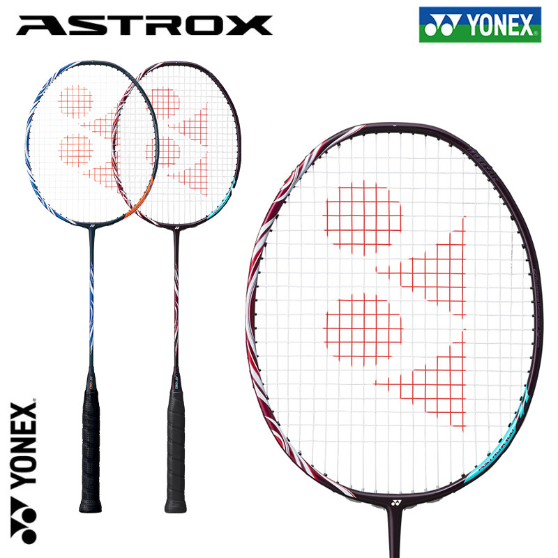 2pcs YONEX ASTROX 100ZZ Kurenai/Dark Navy Badminton Racket  NANOFLARE 1000Z Full Carbon  4U 26-30Lbs