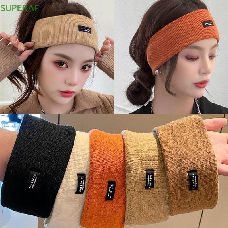 ผ้าโพกหัวแฟชั่นสำหรับผู้หญิง ยืดหยุ่นได้ แบบกว้างปีก อินเทรนด์ สไตล์กีฬา
