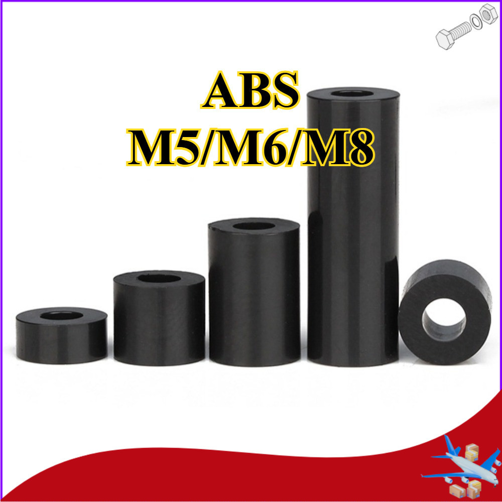 คอลัมน์แยก ABS สีดําผ่านคอลัมน์แขนไนลอน, คอลัมน์แยกฉนวน M5/M6/M8 [DTY-MB]