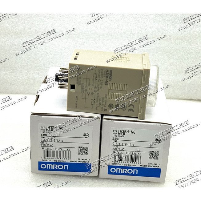 H3BH-N8 AC220V AC110V รีเลย์เวลา Omron พร้อมสต็อกของแท้ใหม่เอี่ยม H3BH-N8