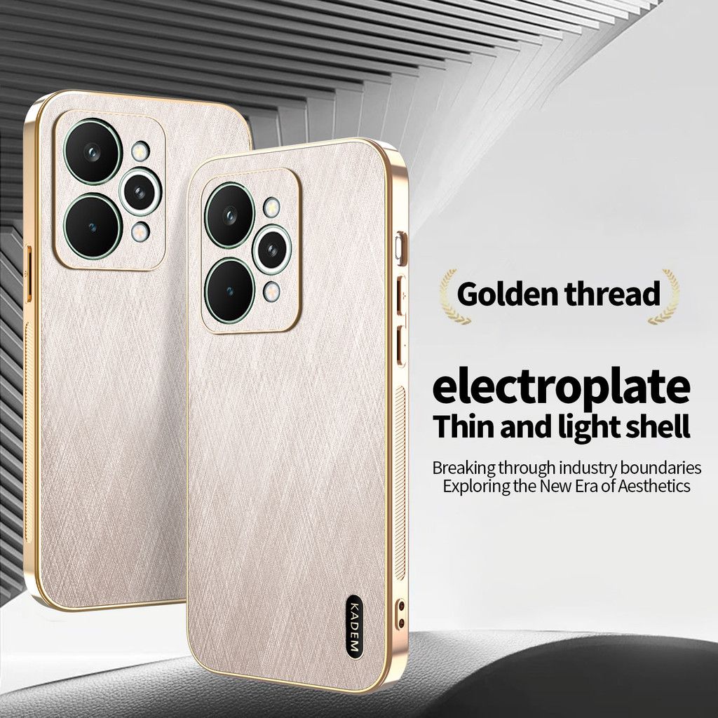 ปลอกสําหรับRealme 15 Pro Realme15Pro 15Pro 5Gผ้าไหมรูปแบบหรูหราElectroplatedทองเคสโทรศัพท์กันกระแทกป