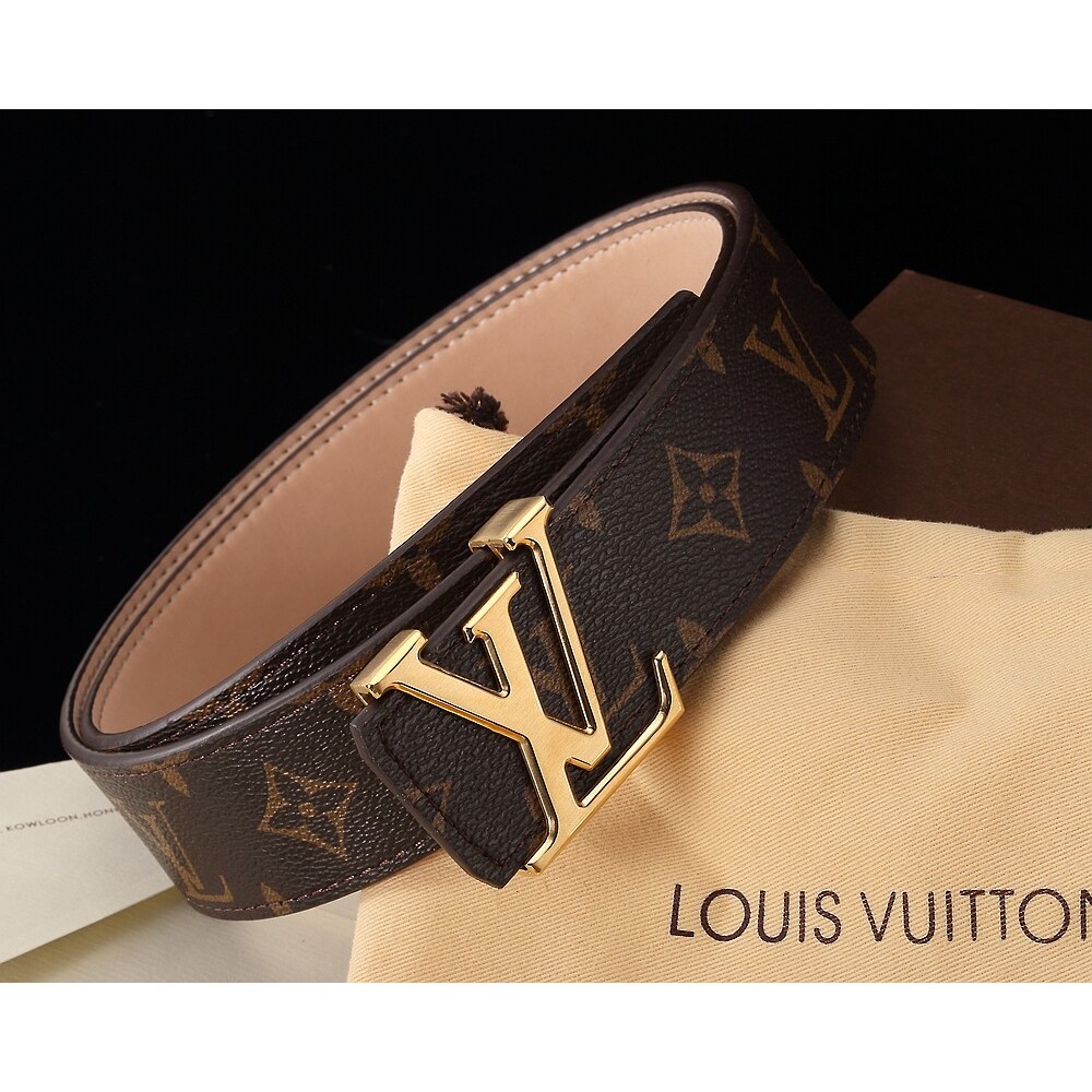 LV Louisvuitton Mens Belt Luxury LV Buckle Fashion Belt