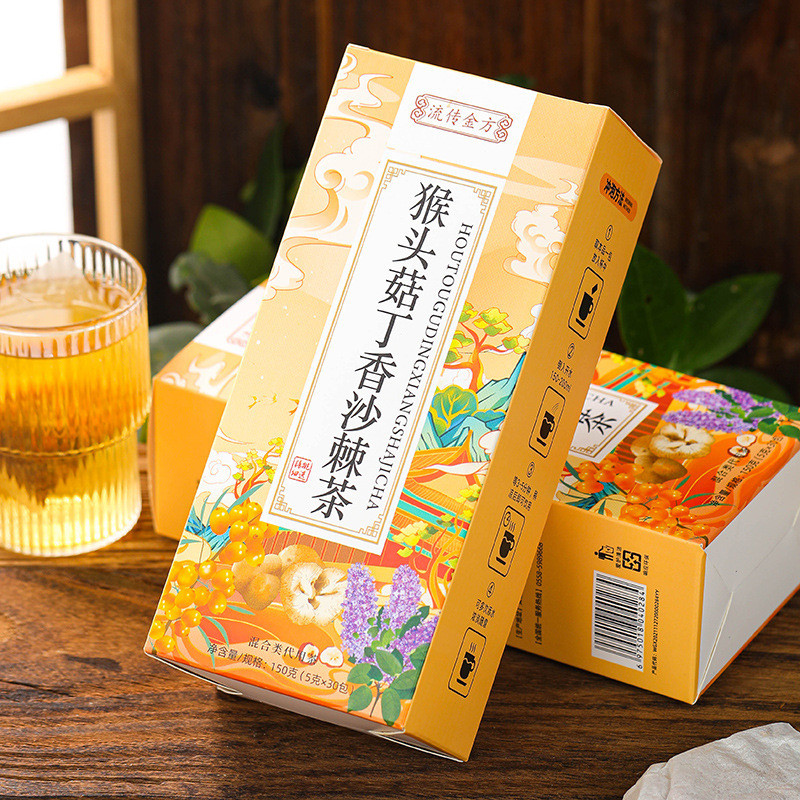 Hericium Clove Sea Buckthorn Tea 150g (30 ซอง) Hericium Clove Tea ชา Weijiabao ชาสมุนไพร 9.12