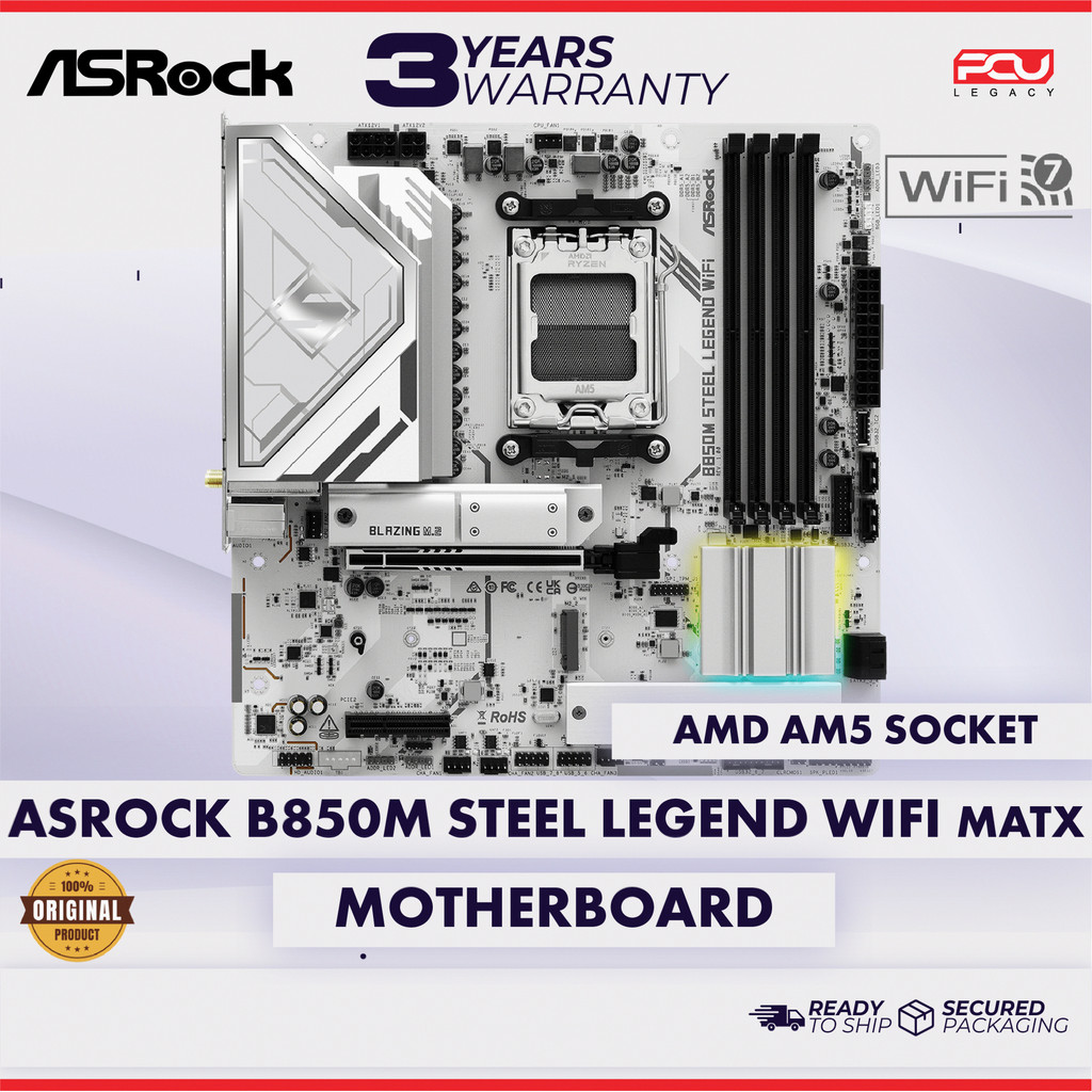 ASROCK B850M STEEL LEGEND WIFI ATX เมนบอร์ด
