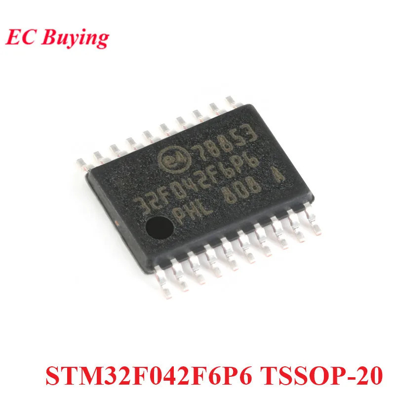 5 ชิ้น/1 ชิ้น STM32F042F6P6 STM32F042 STM32 F042F6P6 F042F6 TSSOP-20 แขน Cortex-M0 32-bit Microler M