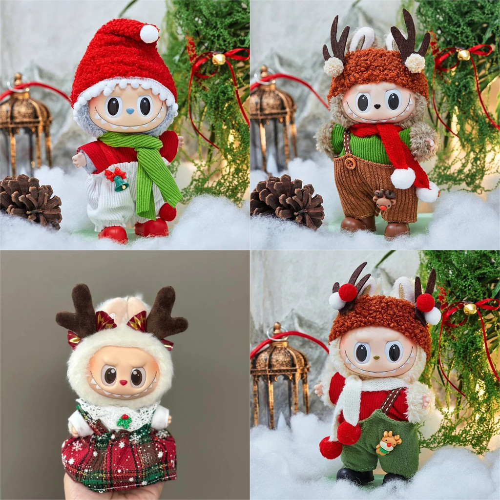 สําหรับ Labubu แฟชั่นชุดสําหรับ Labubu อุปกรณ์เสริมเสื้อผ้าเหมาะสําหรับ Ropa Labubu คริสต์มาสกวางชุดสีแดงเสื้อผ้าคริสต์มาส - รูปที่ 2