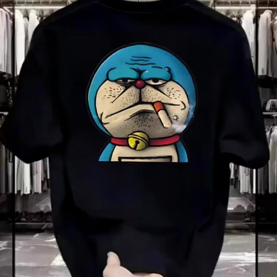 ผู้ชายใหม่ยอดนิยมรอบคอสไตล์ใหม่สไตล์ฮิปฮอป NEW ins เสื้อ Bottoming20252024ฤดูร้อนยุโรปอเมริกันถนนสวม