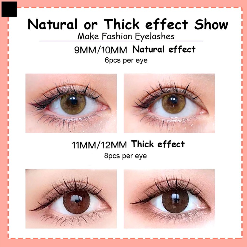 Lash Clusters Extensions คอนแทคเลนส์ Friendly Lash Clusters ยาว Wisps DIY ที่บ้าน