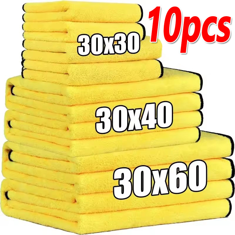 5/10ชิ้นซุปเปอร์ดูดซับซักผ้าทําความสะอาดผ้า/สองด้านรถผ้าขนหนูไมโครไฟเบอร์สําหรับเครื่องมือขัดอัตโนมัติ
