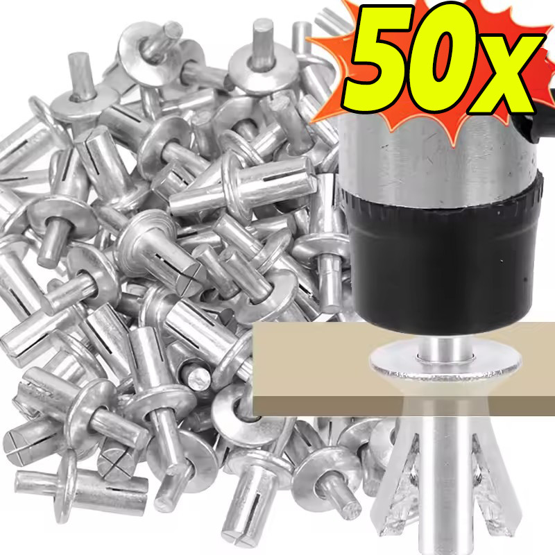 10/30/50 ชิ้นอลูมิเนียมอัลลอยด์ขยาย Rivets - ค้อนไดรฟ์ Self Tapping สกรู Fasteners