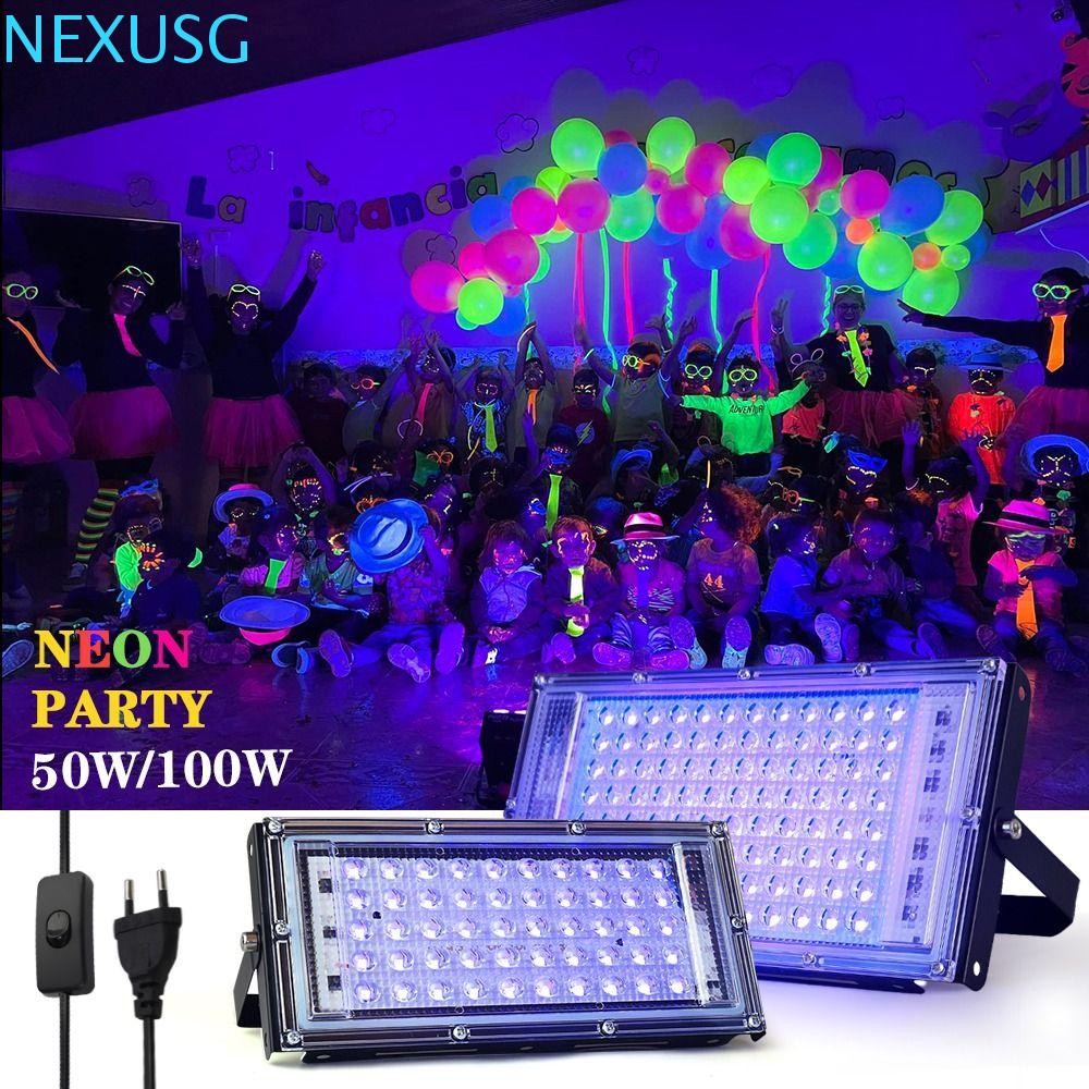 NEXUSG UV โคมไฟ, ไฟผล 395nm UV Floodlight, ไฟกลางคืน 50W/100W 120 Glow UV Stage โคมไฟฮาโลวีน