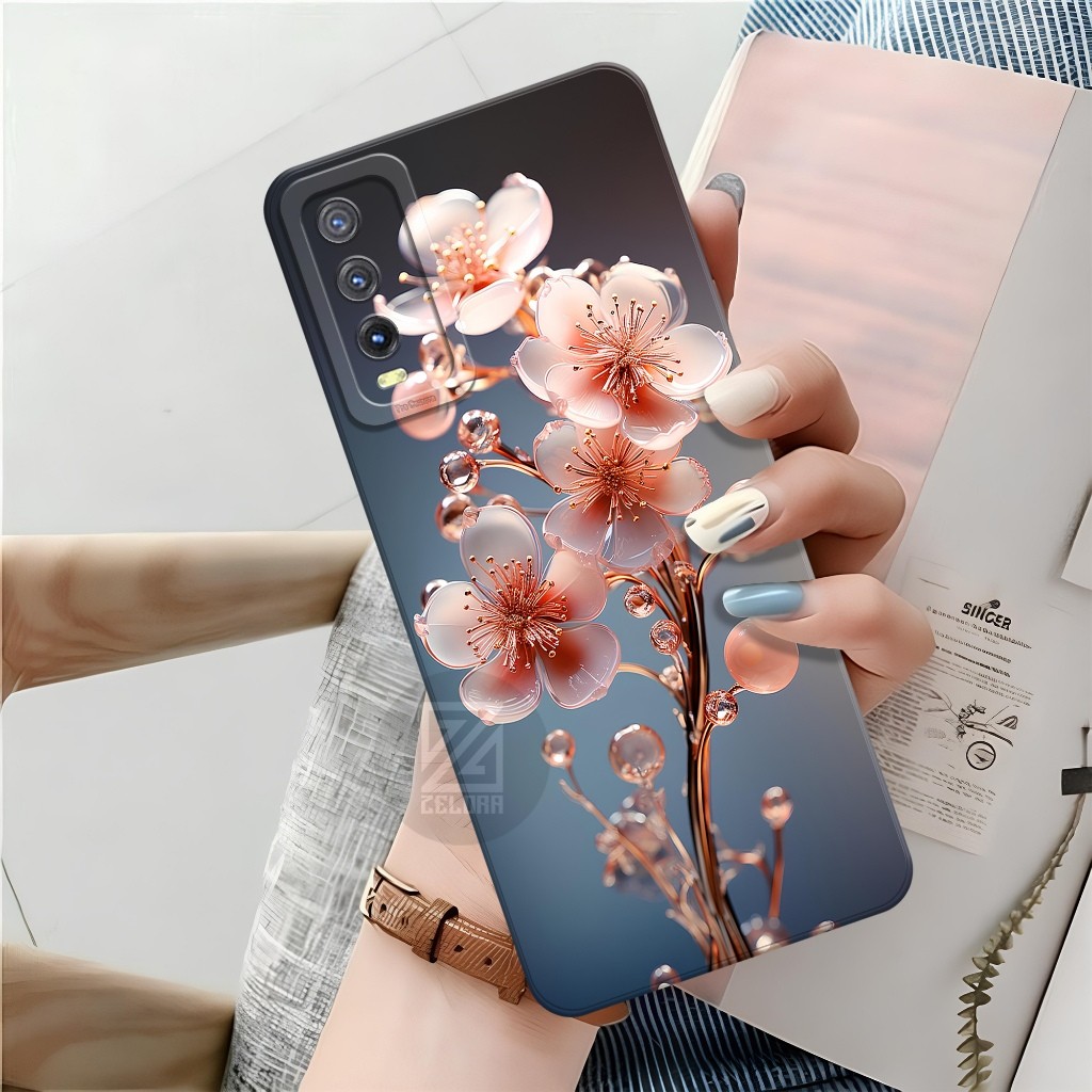เคส VIVO Y20 / Y12S / Y20S Softcase - เคสลายดอกไม้ - เคส VIVO Y20 / Y12S / Y20S - เคส Pro Camera Sil