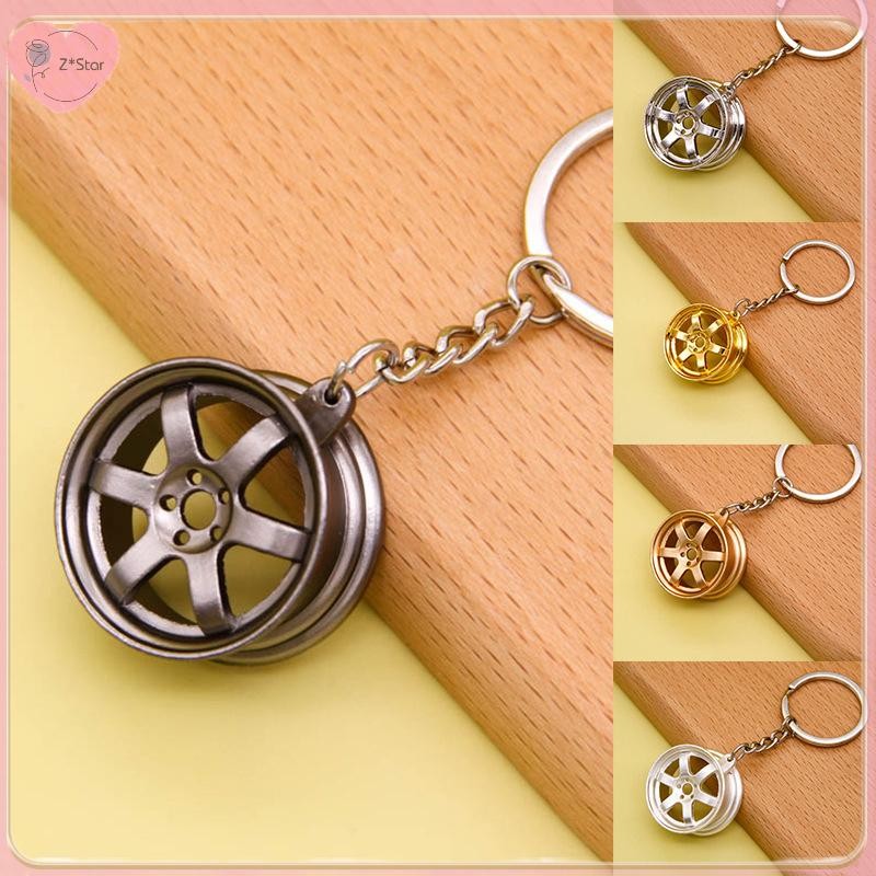 Z*Star Car Modification Hub Keychain Manual Lever Car Metal Keychain Turbo Gear Pendant.