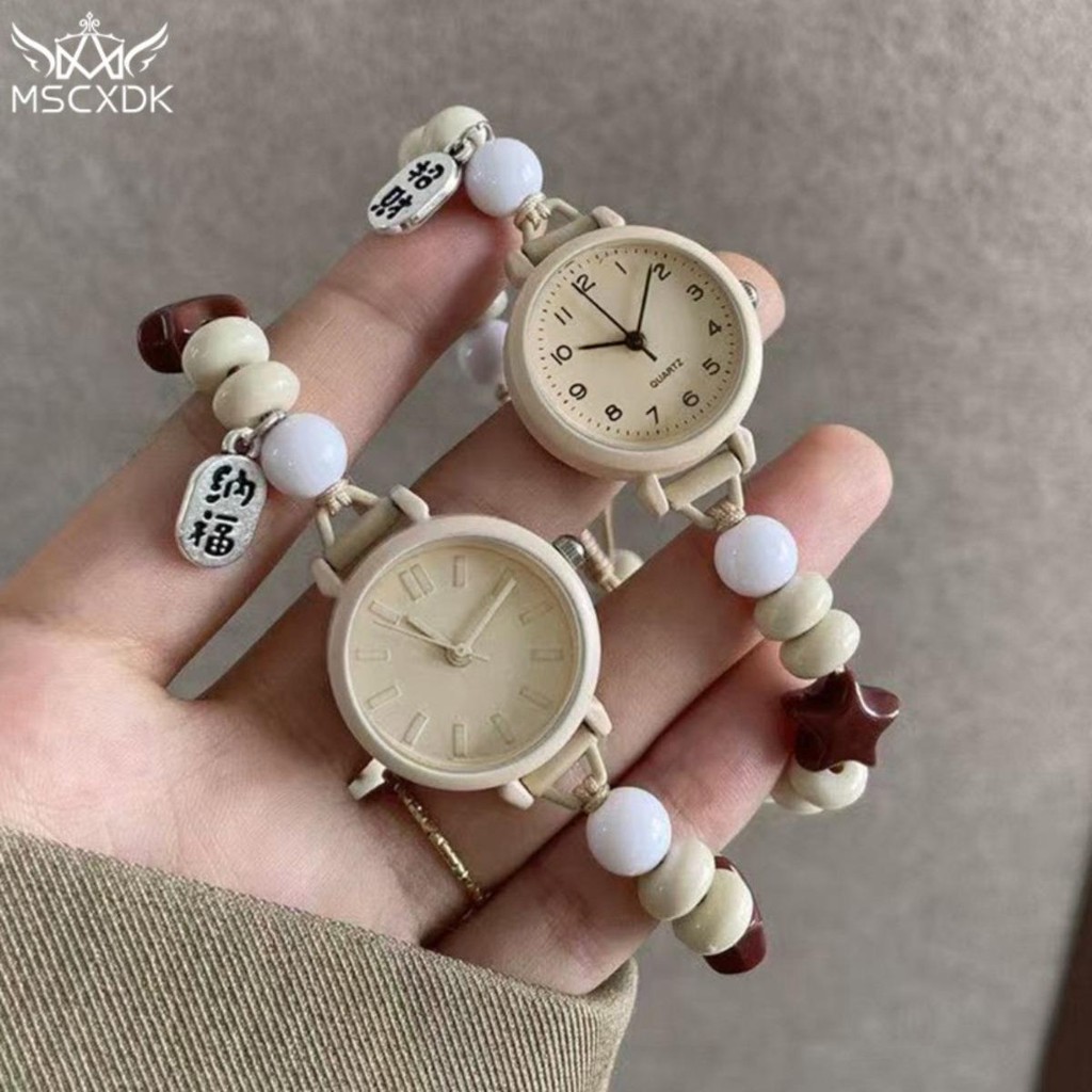 นาฬิกาควอทซ์น่ารัก 1/2 ชิ้นสําหรับผู้หญิง - สไตล์ลําลอง, โชซิสต์, เคสโลหะผสมกลม, สายเครีเรซินสังเคราะห์, แบตเตอรี่ปุ่ม, นาฬิกาข้อมือลําล|นาฬิกาเพื่อนสนิทดีไซน์ขี้เล่น