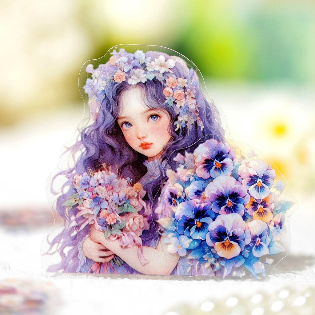 สติกเกอร์แพ็ค 20 สติกเกอร์สาว Zhang สาว Yanji คู่มือ Series E18 ตกแต่ง World PET DIY Theme Q8TL