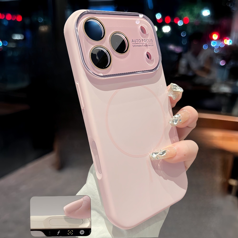 iPhone17caseLuxury เคสซิลิโคนเหลวสําหรับ iPhone 17 Air 16 15 14 Pro Max ตัวป้องกันเลนส์แม่เหล็กฝาครอบกันกระแทก