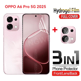 ป้องกันหน้าจอสําหรับOPPO A6 Pro A6X A6t Pro A6s A6c 5G 4G 2025 ด้านหน้าด้านหลังเลนส์คลุมทั้งหมดป้องกันHydrogelกล้องด้านหลังป้องกันฟิล์ม