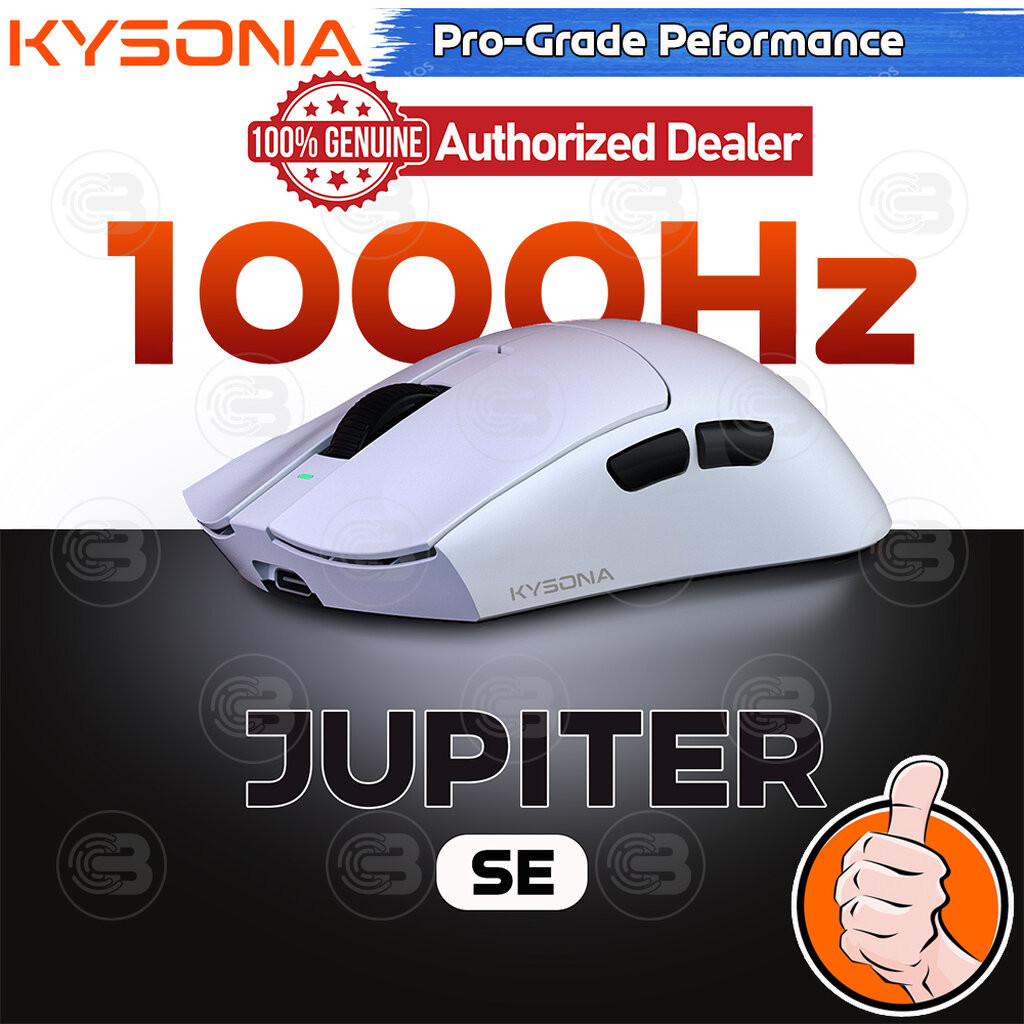 [CoolBlasterThai] KYSONA JUPITER SE White 1K PAW3311/46± 3G/24000 DPI Gaming Mouse (1-Y Waranty)