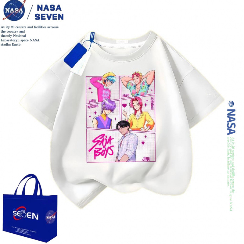 เสื้อเด็กแบบเกาหลี พิมพ์ลาย K-pop Demon Hunters จากผ้าฝ้าย สไตล์ boysSuitable for both boys and girls
