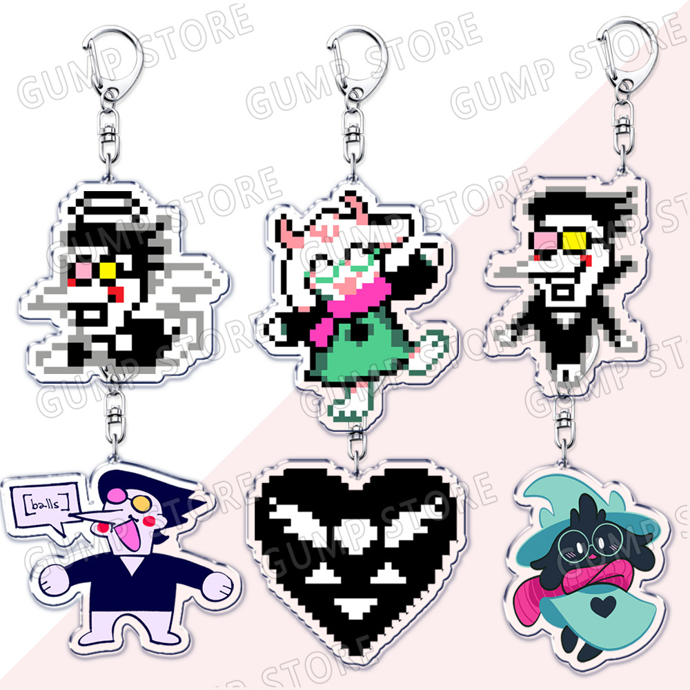 เกมน่ารัก Deltarune พวงกุญแจสําหรับอุปกรณ์เสริม Rasei Kris Susie Spamton Undertale Angel เครื่องประดับพวงกุญแจ Fa