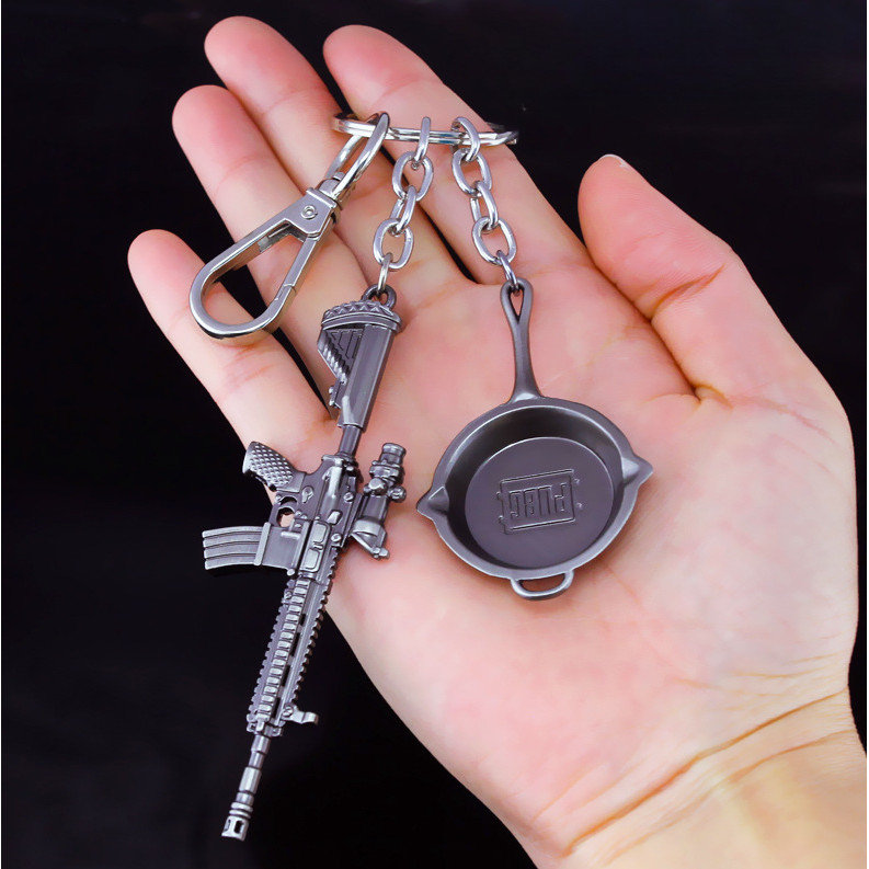 PUBG ชุดโลหะ 2 ชิ้น (M416+Pan) - พวงกุญแจและโมเดลสะสม