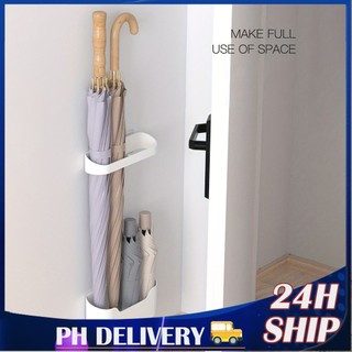 space saving umbrella rack wall mounted with traceless installation and multi functional storage