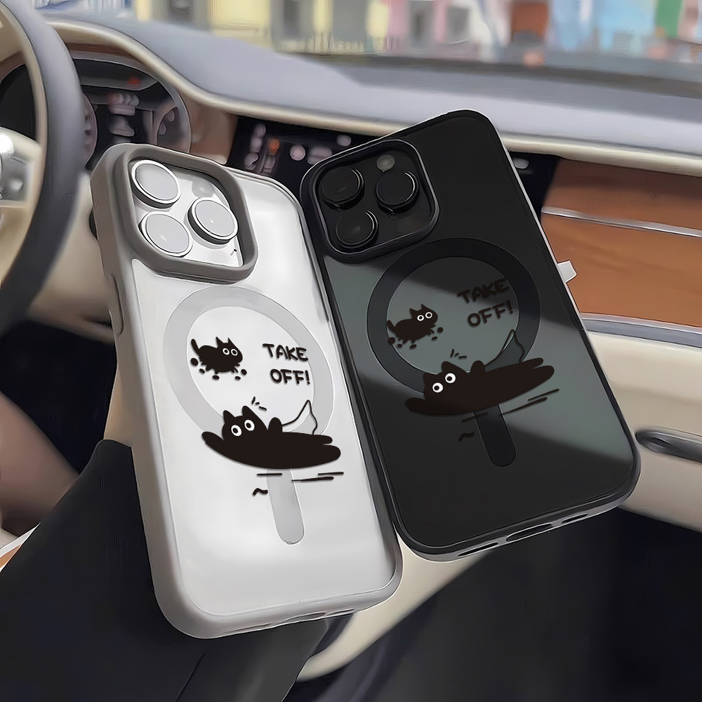 เคสโทรศัพท์มือถือ For iPhone 13 11 16 pro max Case iPhone 11 15 14 pro max 12 13 pro max Magnetic ฝ้า อะคริลิค การ์ตูน - รูปที่ 3