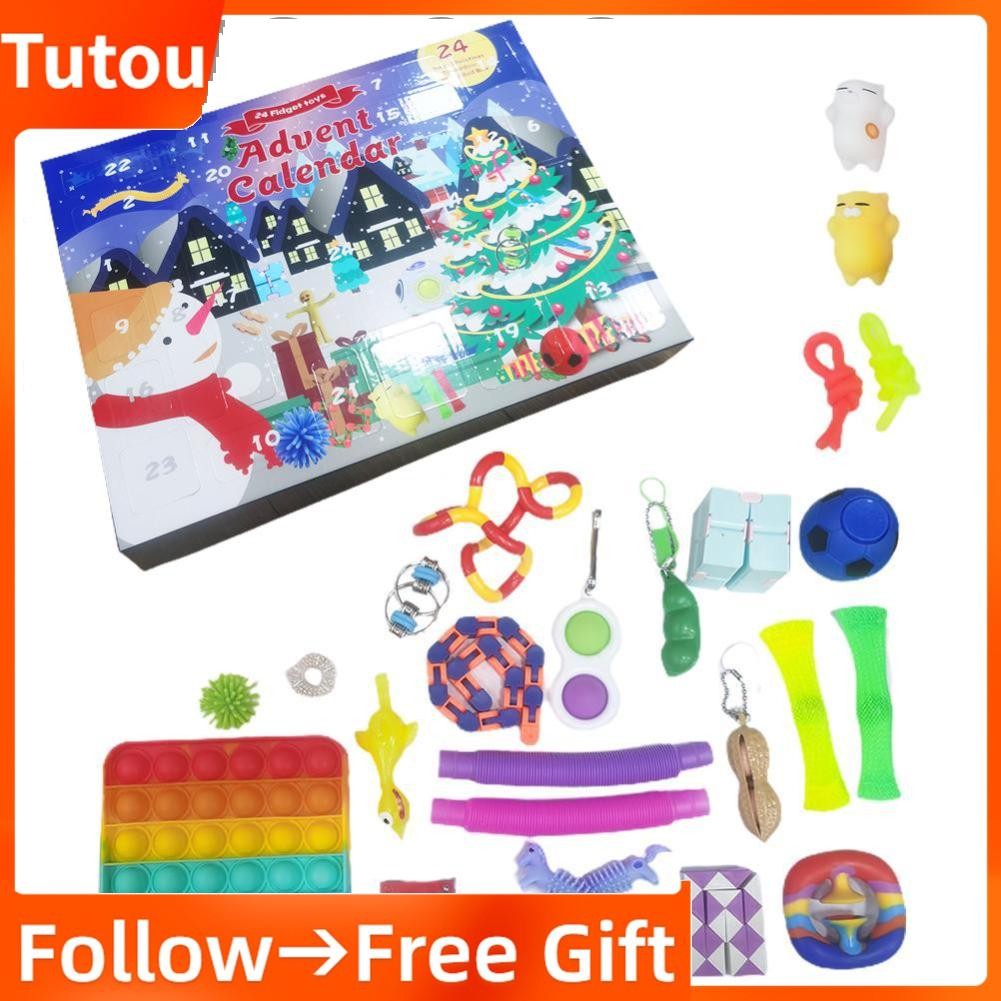 tutoushop-th [leaping starlight] ปฏิทินนับถอยหลังคริสต์มาส 24 วัน UNZIP SET BOX GIFT