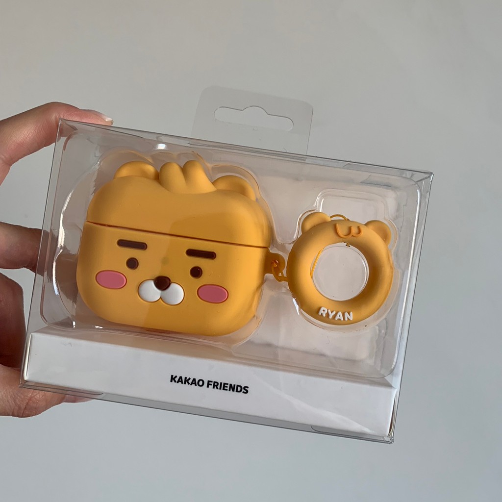 พร้อมสต็อก KAKAO FRIENDS Lion Peach AirPodsPro 123th Generation เคสหูฟังซิลิโคนกันกระแทก
