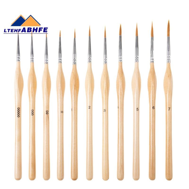 [ขายร้อน L]Hook Brush Handle with Ergonomic Grip Painting Detail Brush Artistic Painting Pen