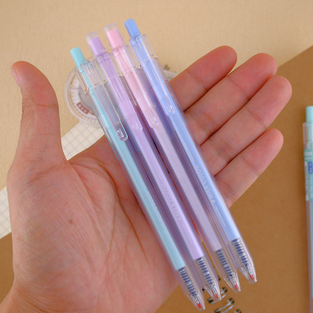 Oniso ปากกาเจล MILKY สีพาสเทล ด้ามใส หมึกน้ำเงิน ขนาด0.5mm. รุ่นONI-32699 Bacon ราคา ถูกที่สุด ดีลบีเคเค แกลเลอรีภาพที่ 2