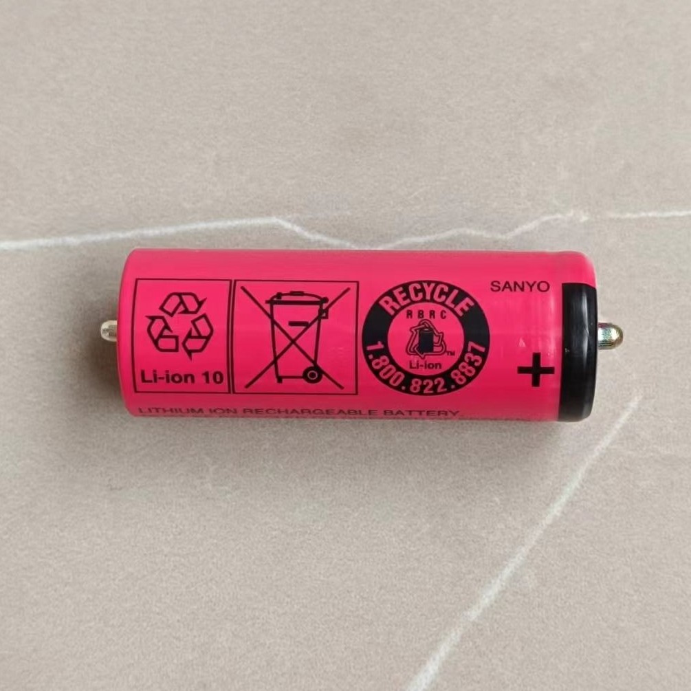 {Crown Lele} Sanyo UR18500Y 3.7V 1300mAh แบตเตอรี่ลิเธียม Braun Razor Battery