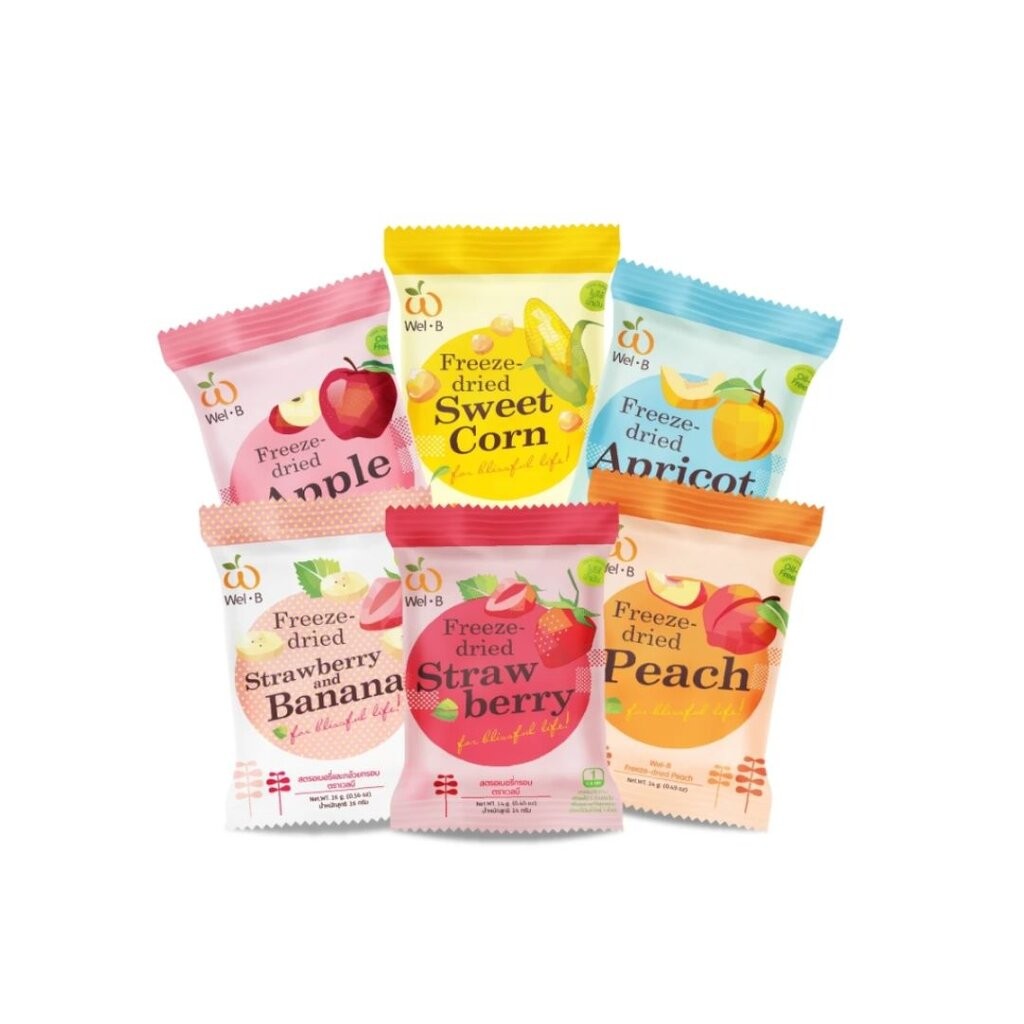 Wel-B Freeze-dried Mixed 6 Fruit 12-16g (6 รสชาติ)