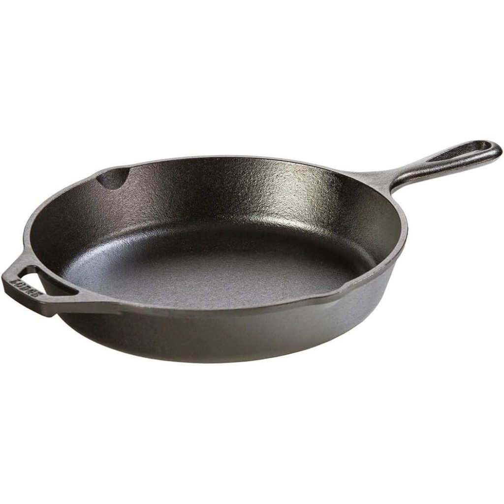Lodge 10.25 Inch Cast Iron Skillet – Pre-Seasoned Frying Pan with Teardrop Handle – Oven, Stovetop, 